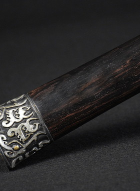 龙泉市刀剑花纹钢烧刃铜装汉剑