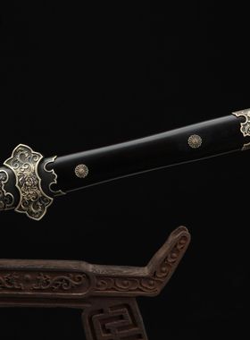 龙泉市刀剑花纹钢烧刃一体清剑