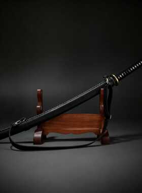 COS日本刀东洋居合日本刀大马士革纹长刀katana收藏摆件未开刃