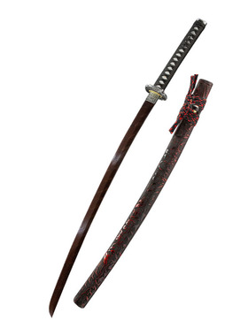 外贸手工花纹钢扭转纹日本刀居合