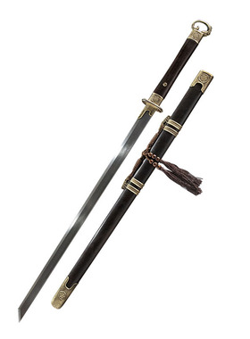 破虏唐横中式环首刀羽毛纹刀剑