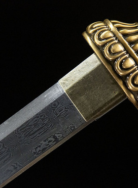龙泉市刀剑手工锻打花纹钢唐横刀