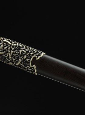 龙泉市刀剑花纹钢烧刃一体清剑