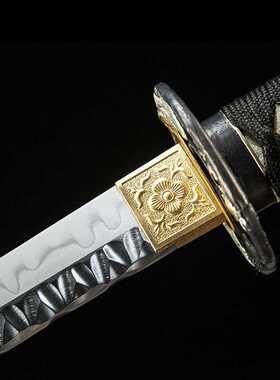 手工T10覆土烧刃石纹日本刀一体武士刃打刀龙泉刀剑katana未开刃