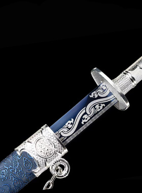 唐横刀蓝色灵魂高锰钢一体手工