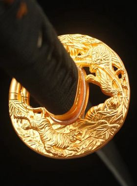 龙泉一体锻打刀剑天梯大马花纹钢