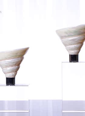 轻奢创意大海螺水晶摆件衣帽间主人房酒店民宿工艺品软装送礼饰品