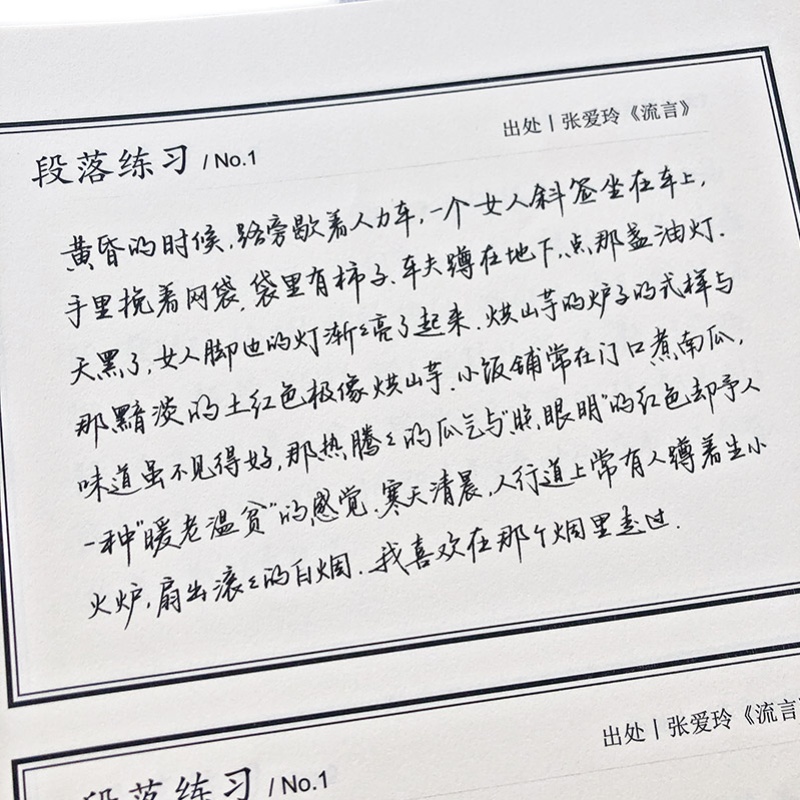 于是至简 茱茱直播课专用字帖 行楷书法字帖 成人学生硬笔练字帖