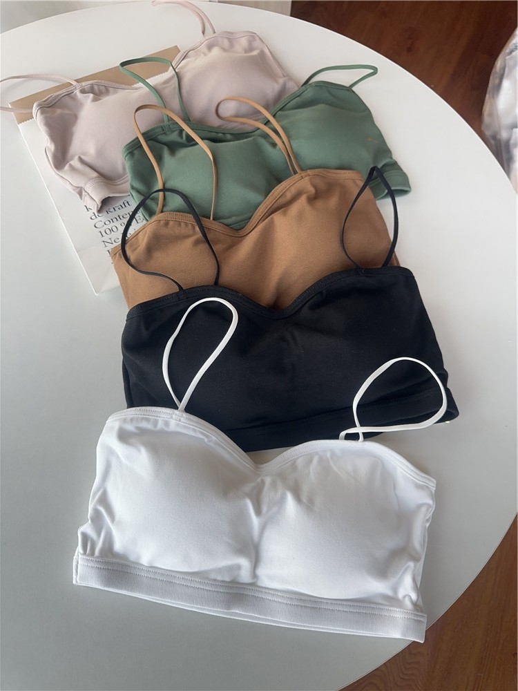 无钢圈文胸打底吊带抹胸罩杯一体健身瑜伽运动内衣防走光莫代尔,淘宝优惠券,粉丝福利购,淘宝优惠卷