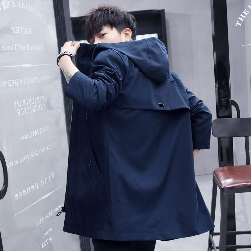 男士秋装韩版潮流帅气学生修身风衣 heheman风衣