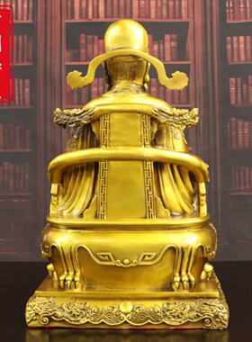 黄铜文昌帝君神像摆件金榜题名