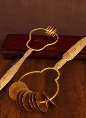 黄铜紫薇讳师刀七星刀铜钱刀