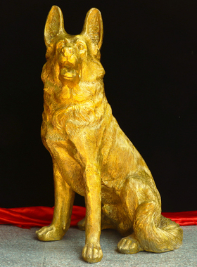 黄铜守财护运门口庭院狼狗生肖狗
