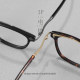 Japanese hand-made retro medium gold glasses myopia eye frame men's black frame big face square frame plate glasses frame trendy