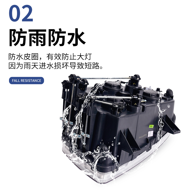 适用欧曼ETX2280大灯总成欧曼9系5系LED前照大灯瑞沃Q5Q9大灯总成-图1