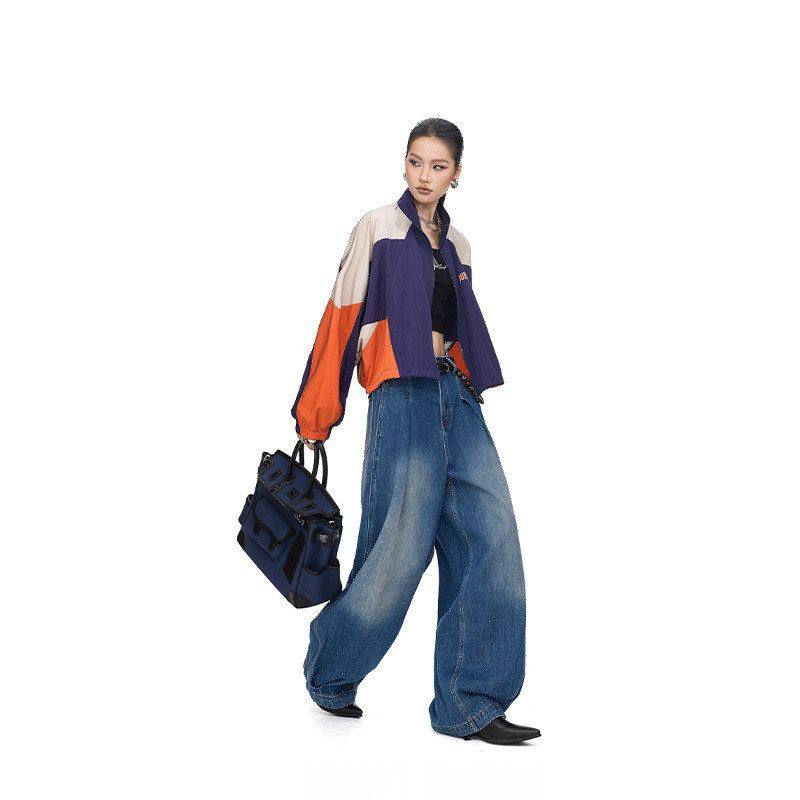 拓谷潮牌美式撞色运动外套春夏新款拉链上衣薄款休闲夹克短款外套,淘宝优惠券,粉丝福利购,淘宝优惠卷