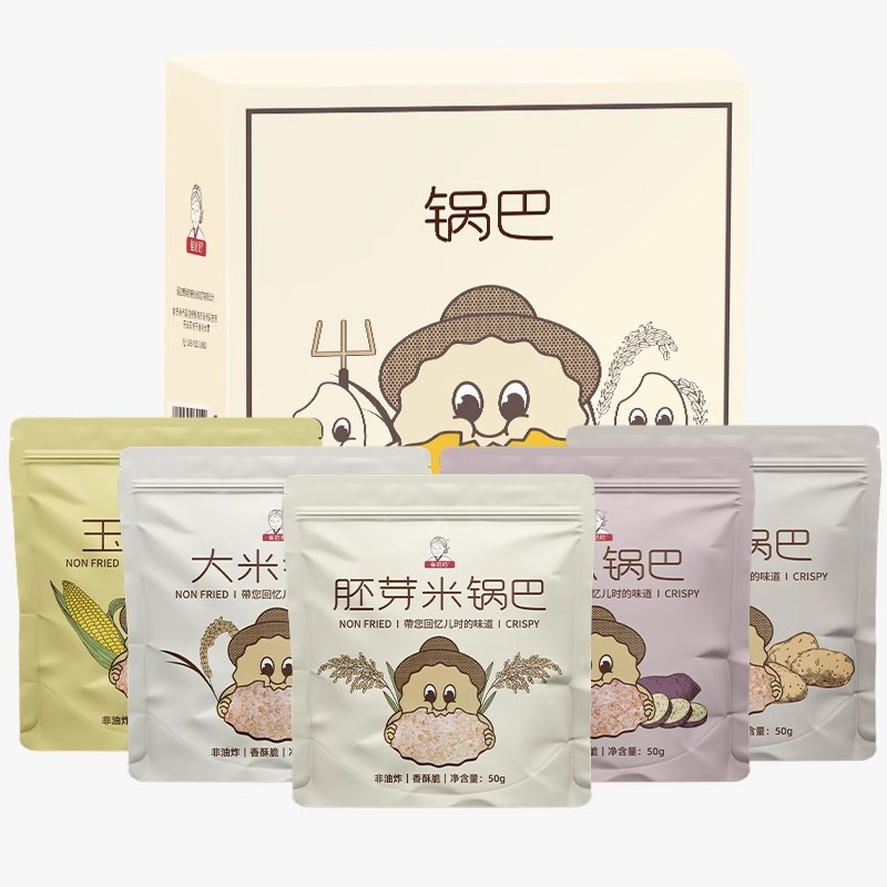 东北特产延边朝鲜族手工锅巴50g*5袋零食大米玉米土豆锅巴非油炸-图3