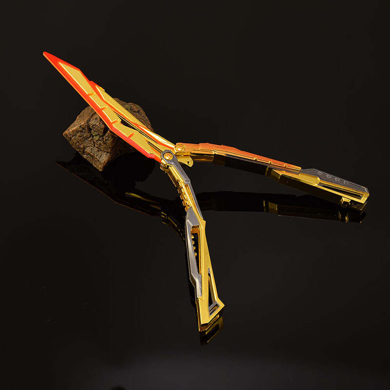 穿越周边炽芒蝶刃蝴蝶刀可折叠模型手办火线英雄武器近战道具玩具