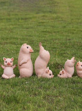 创意树脂小猪摆件礼品