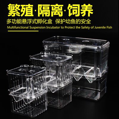 孔雀鱼繁殖盒鱼缸隔离孵化盒热带鱼小鱼特大小号隔离箱孵化产卵房 虎窝淘