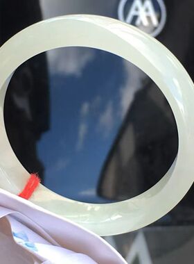 圈口51缅甸天然翡翠保A正品手镯冰甜绿自然光玉手镯带证书送女友