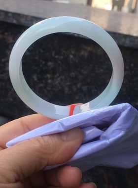 圈口53缅甸A货保真正品飘花细条小口径清爽优雅闺蜜同款平安扁条