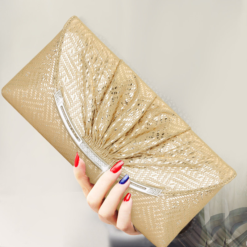 晚宴金色女气质2020新款镶钻手拿包 丝芙伦女士包袋