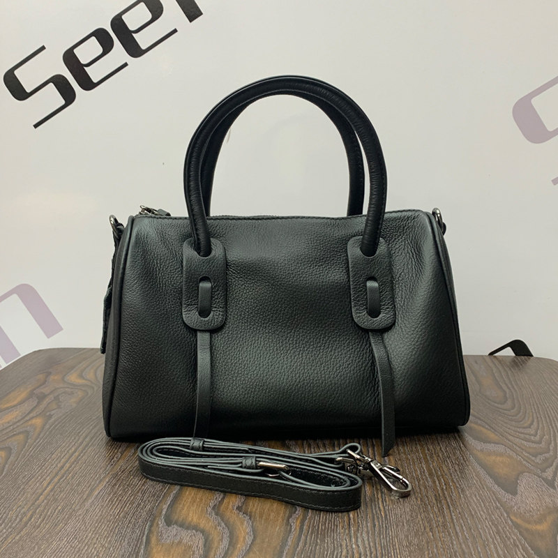 头层牛皮大容量斜挎手提包女时尚百搭真皮波士顿枕头包放雨伞水杯,淘宝优惠券,粉丝福利购,淘宝优惠卷