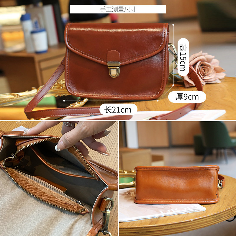 New style genuine leather large capacity crossbody small square bag for women