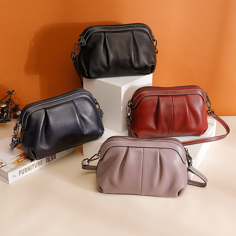 真皮女新款2020时尚简约斜挎小包包 丝芙伦女士包袋