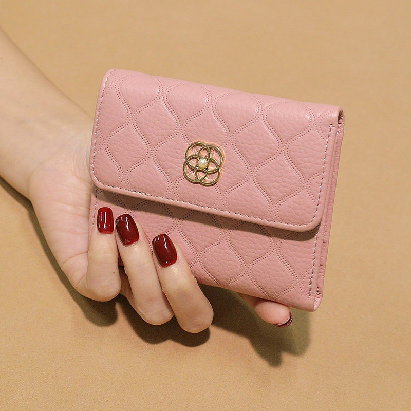 2023新款软牛皮短款女黄色零钱包 丝芙伦钱包