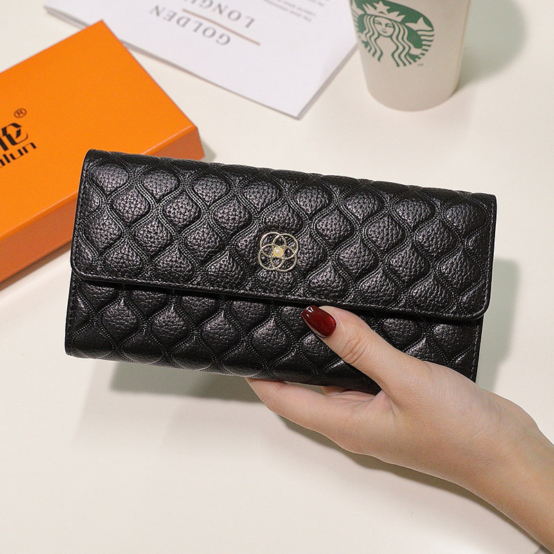 2022新款黄色招财时尚高档精致钱包 丝芙伦钱包