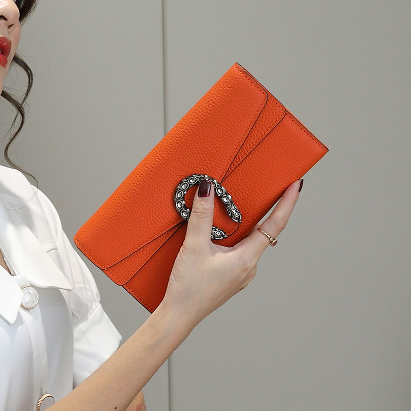 真皮长款女气质2020新款酒神钱包 丝芙伦钱包