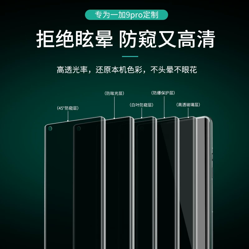 Подходящая для Huawei nova9prouv полное клеевое защитное стекло с полным клеем анти-пупкинское (анти) пленка Honor magic4 антизаслоняющая пленка отпечаток пальца мгновенно УФ полное клеевое Honor magic5prouv антизащитная пленка Magic5 Ultimate nova11pro