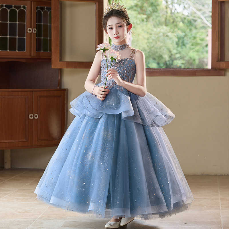 女童礼服蓬蓬纱花童婚纱生日公主裙高端小女孩钢琴儿童演出服长裙,淘宝优惠券,粉丝福利购,淘宝优惠卷
