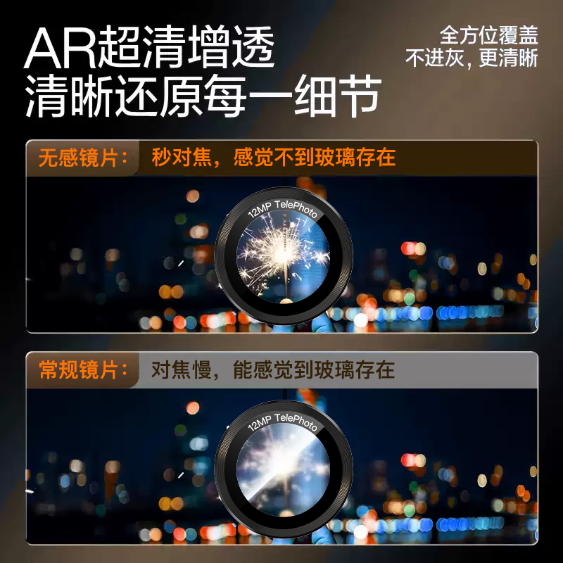 真康宁适用iPhone16promax镜头膜苹果17pro镜头保护膜新款高清15手机镜头圈14摄像头贴膜壳镜头盖保护圈配件,淘宝优惠券,粉丝福利购,淘宝优惠卷