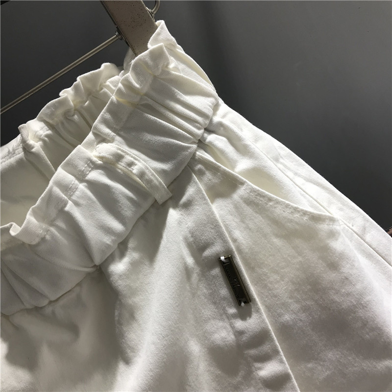 X ROOM原创欧洲站欧货夏季新款百搭松紧高腰牛仔短裙裤裙女显瘦A字包臀半身裙1