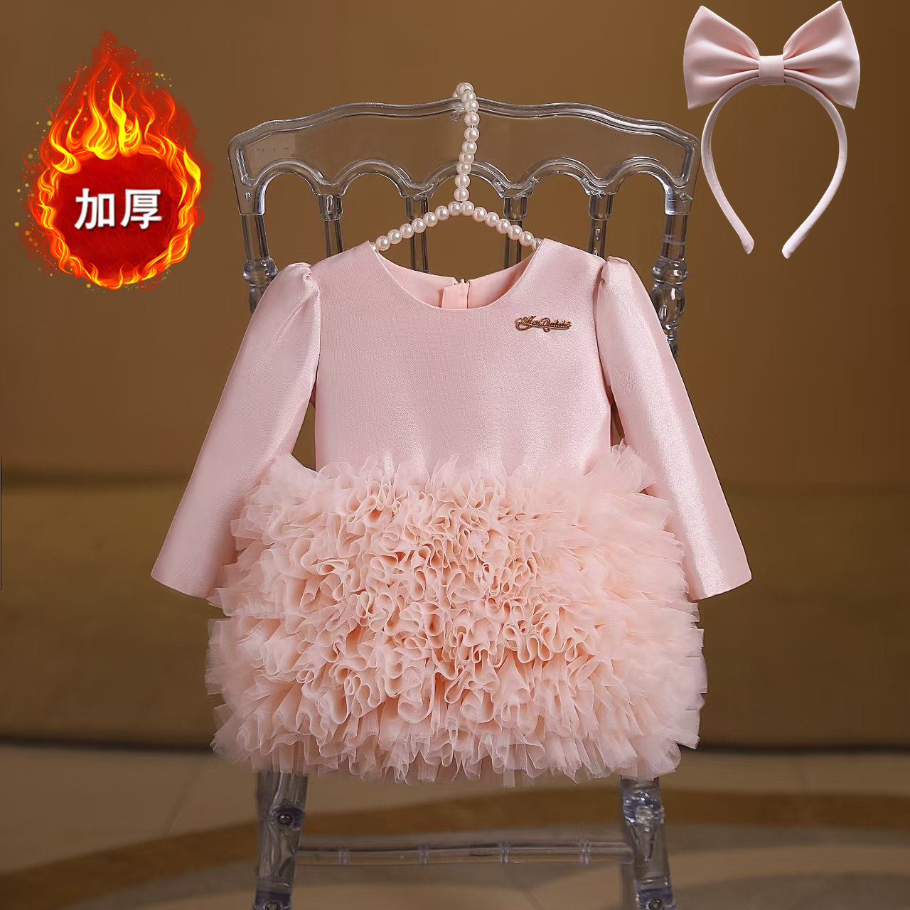 宝宝周岁礼服裙婴儿百日女童抓周衣服连衣裙生日公主裙冬款蓬蓬裙,淘宝优惠券,粉丝福利购,淘宝优惠卷