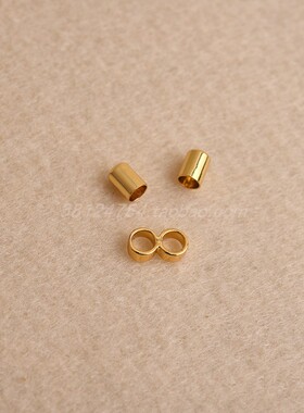 925银镀18k金diy收尾手工项链绳