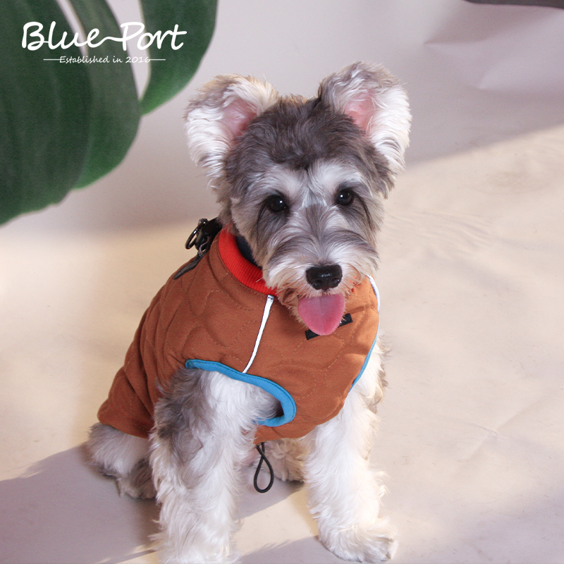 Blueport狗狗冬季衣服中小型犬保暖马甲泰迪柴犬背心宠物棉衣外套 - 图0