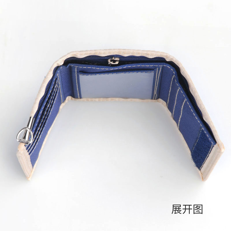 韩版帆布尼龙短款学生三折小钱包 圣嘉禾箱包钱包