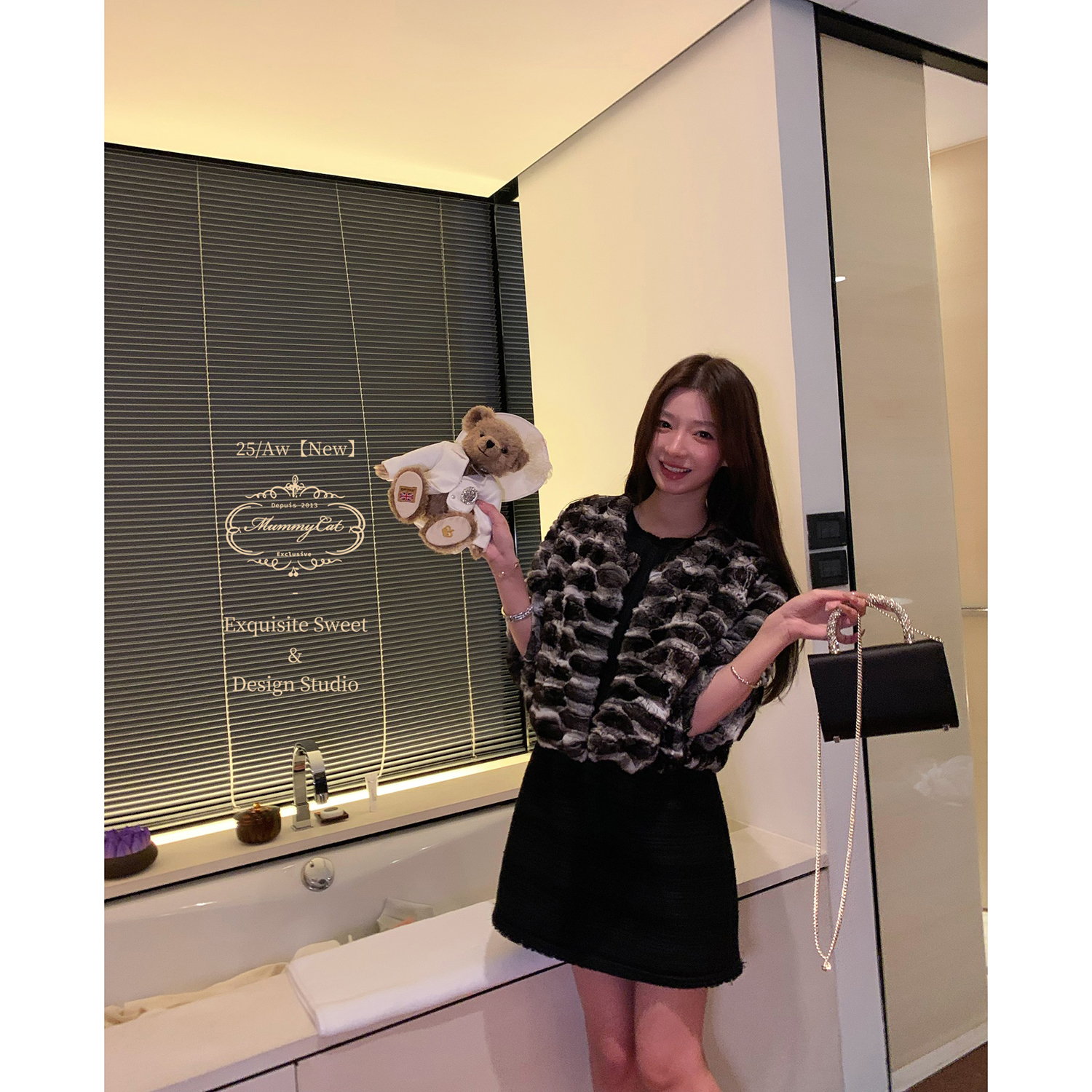 Mummy Cat 下蛋喵【编织如梦】25新品20羊毛小香无袖收腰连衣裙 - 图2