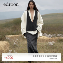 Edition fur coats women 2023 winter new scarves collar wool bifacial great coat EBC4OVC022