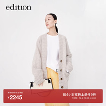 (single piece 9 fold) edition2023 Spring new lamb wool V collar sweater jacket woman EBC1CAR001