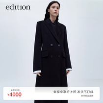Edition wool coats women 2023 Winter new splicing sleeves Long sleeves Long suit big suit EBC4OVC019