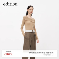 Edition Traceability Wool Series 2023 Autumn New Deconstruction Lined with pure goat sweatshirt EBC3SWT009