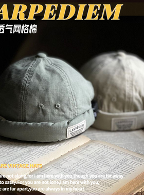 Nabenara日式复古字母贴布地主帽