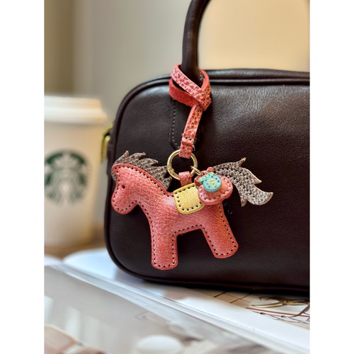 马上有钱福袋真皮挂饰头层牛皮雾腊皮手工缝制包包挂饰车挂饰礼物 - 图0