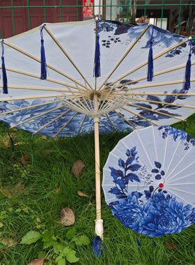青花瓷流苏伞舞蹈伞六一演出伞舞