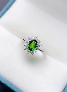 戴妃款S925银戒托4*6/5*7/6*8/7*9/8*10/10*12/15*20围钻戒指银托